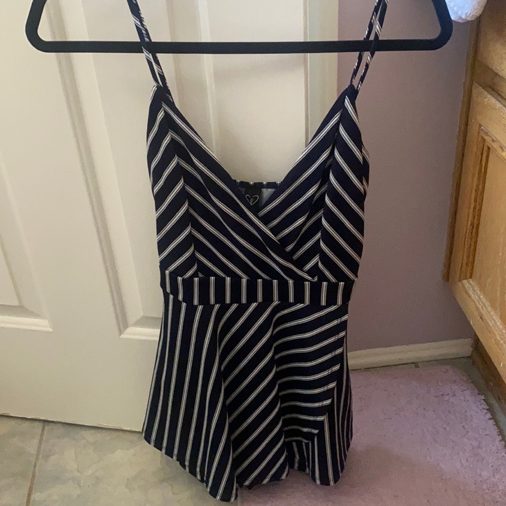Windsor Navy Blue Romper
